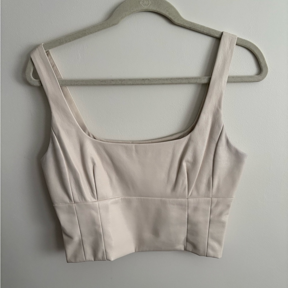Aritzia Wilfred Shine Bustier, Birch Size M - Picture 2 of 4